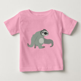 Lama de animação bonita em uma camiseta de bebê ap