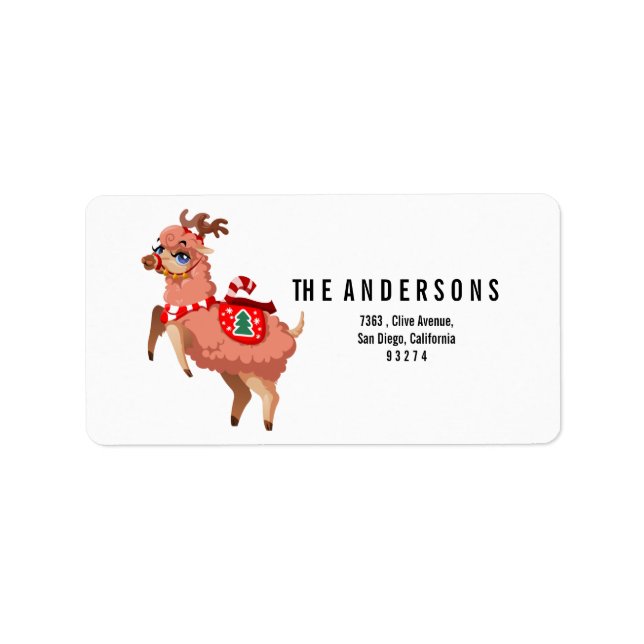 lama na etiqueta de Natal (Frente)