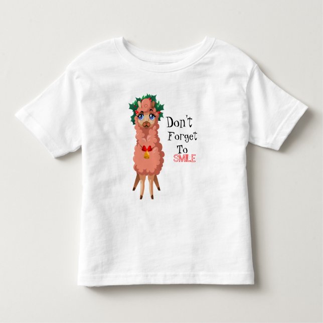 lama no Natal Toddler T-shirt (Frente)