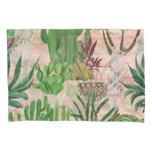 Lamas de aquarelas e cactos.