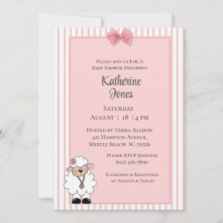 Lamb Bebês Convites