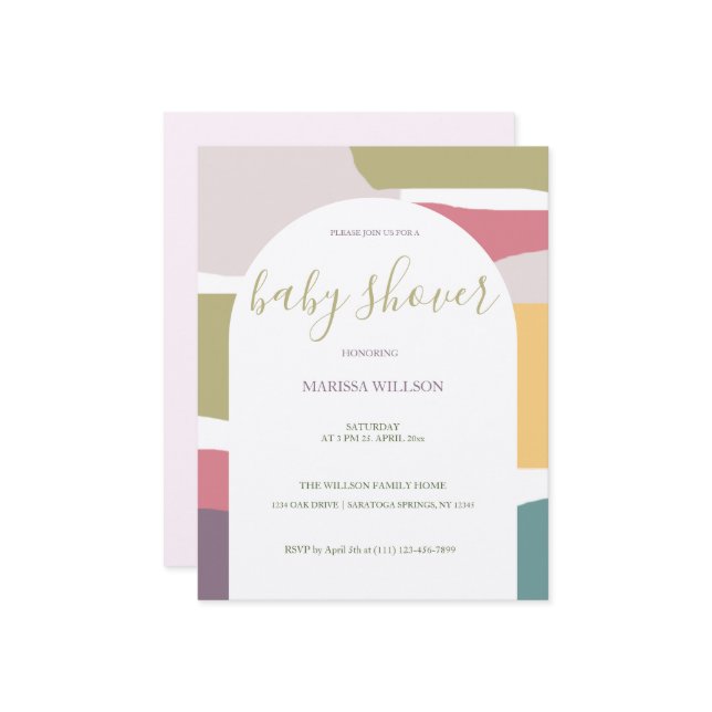 Lâmina de Cores de Verão de Abstrato Moderno (Frente/Verso In Situ)