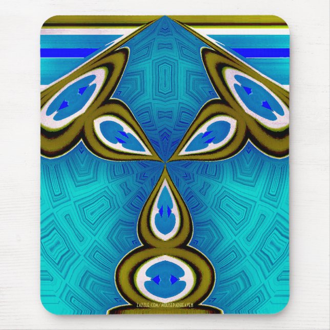 Lâmpada azul Mousepad do coelho (Frente)