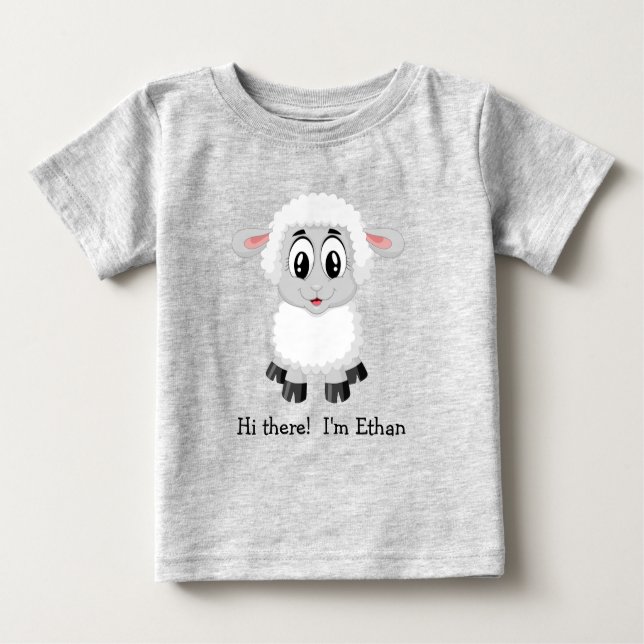 Lâmpada Branca | Camiseta de bebê de ovelha (Frente)