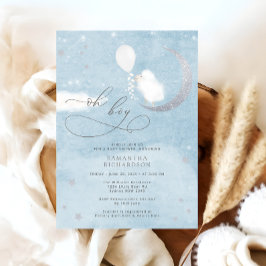 Lâmpada Cuta Com Convite Para Chá de fraldas De Ba