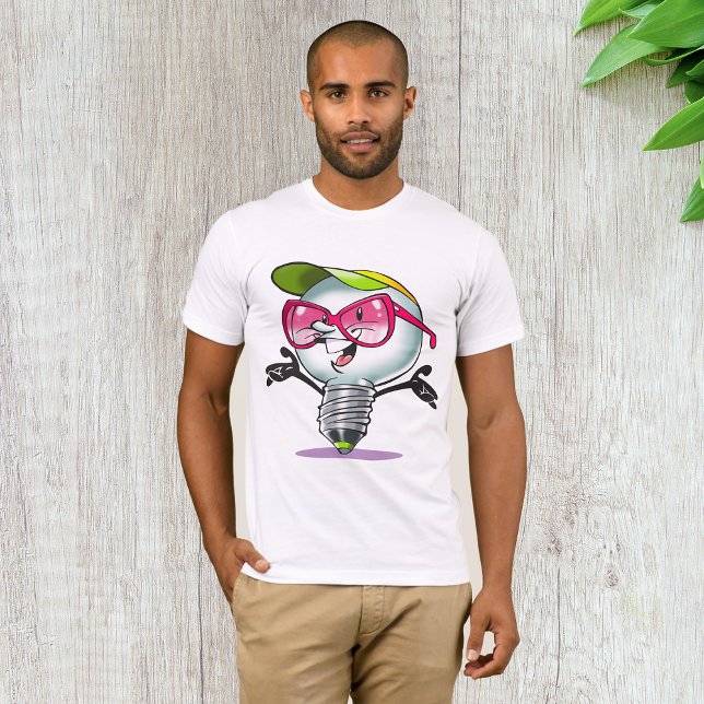 Lâmpada de Cartoon Mens T-Shirt (Criador carregado)