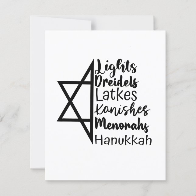 Lâmpada Dreidel Latke Kanish Menorá Hanukkah  (Frente)