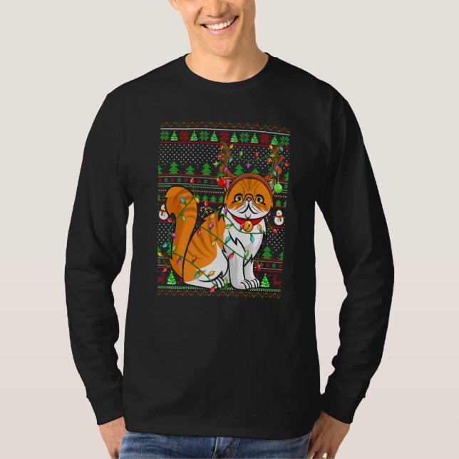 Lâmpada Estilo Suéter de Natal Feio Gato Persa Chr (Frente)