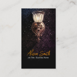 Lâmpada genérica com cartão de visita de vagalumes