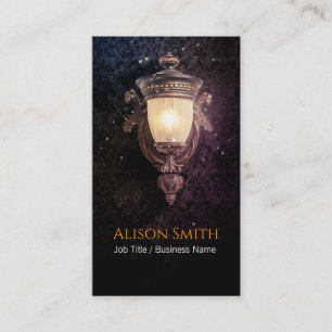 Lâmpada genérica com cartão de visita de vagalumes
