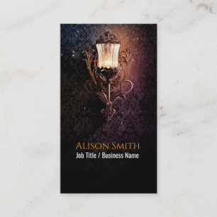 Lâmpada genérica com cartão de visita de vagalumes