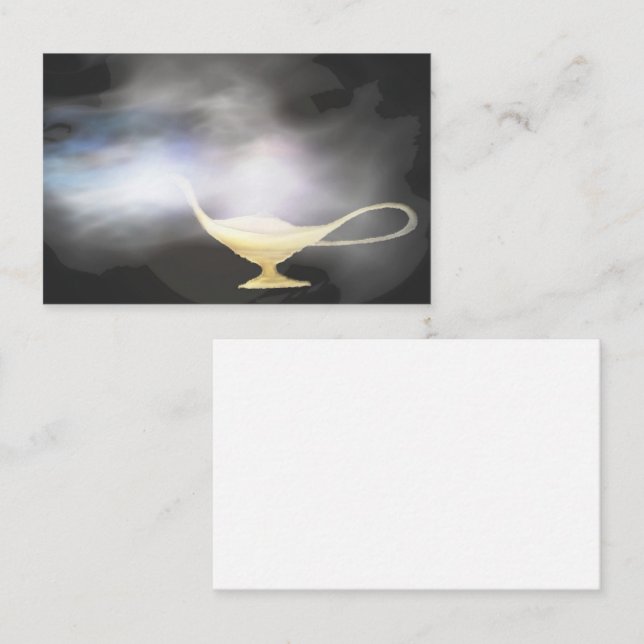 Lâmpada Genie Fumaça Cartão de visita mágica (Frente/Verso)