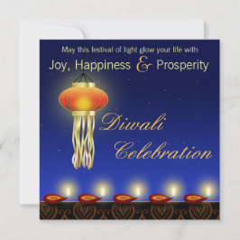 Lâmpada Luminosa Diwali - Convite Festival