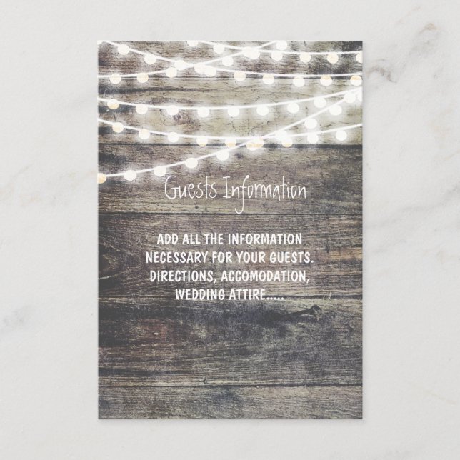 Lâmpada russa e luzes de corda informação de convi (Frente)