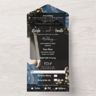Lâmpada Rústica & Rosas Azul Poeira Casamento + RS