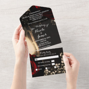 Lâmpada Rústica & Rosas Vermelhas Glam Casamento +