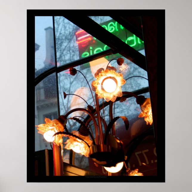 Lâmpadas Atmosféricas Parisienses e Poster de refl (Frente)