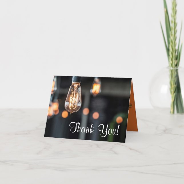 Lâmpadas Lâmpadas De Campo De Cartões de agradecim (Frente)