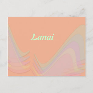 Lanai Havaí Asas Pastel Cartão Postal