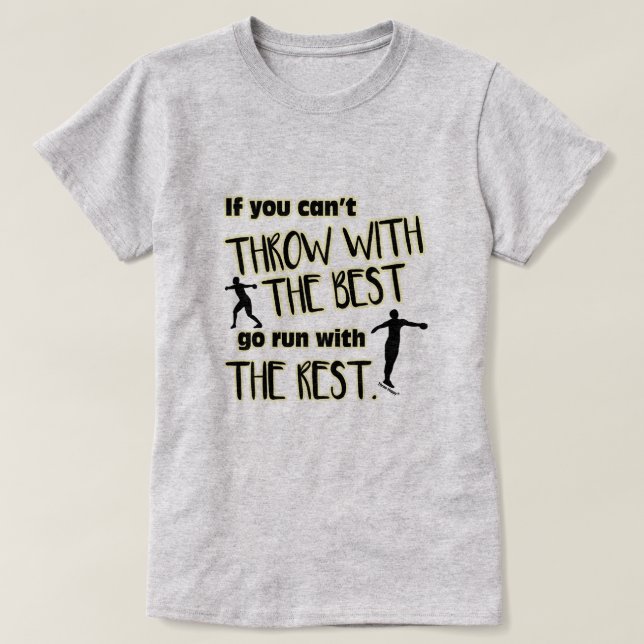 Lance de disco com a camisa das melhores mulheres (Frente do Design)