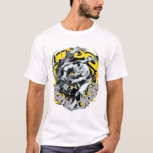 Lance de Sumi Otoshi da camisa do judo (Frente)