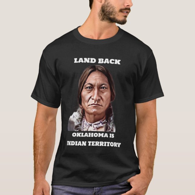 LAND BACK OKLAHOMA É CAMISA TERRITORIAL ÍNDIA (Frente)