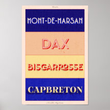 Landes Nouvelle Aquitaine Art Poster