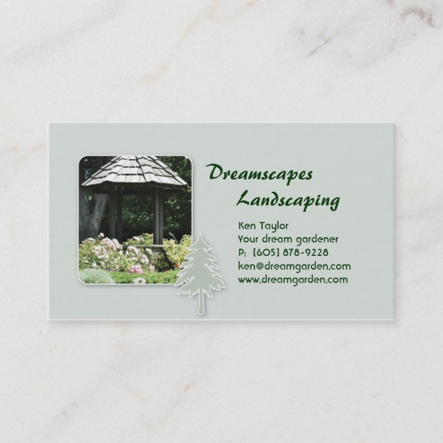 Landscaping Gazebo Cartão de visita (Frente)