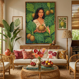 Lani em impressão de tela de fruta-pão
