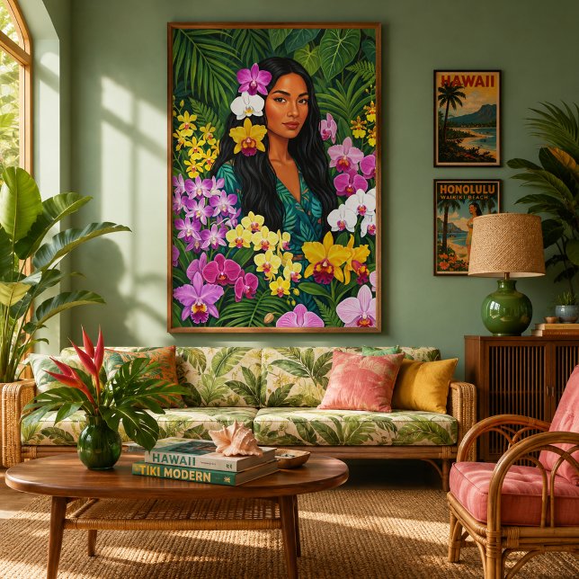 Lani em orquídeas impressão em tela (Criador carregado)