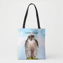 Lanner Falcon Watercolor Bolsa