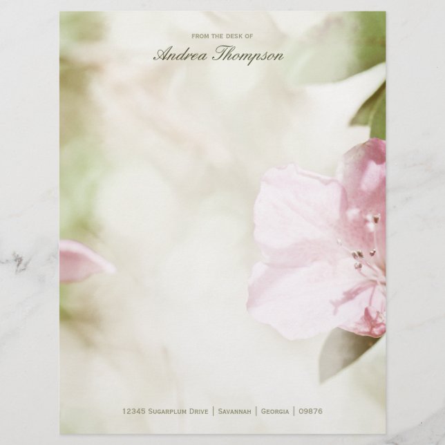 Lanterna de Casamento de Blossomas Rosa (Frente)