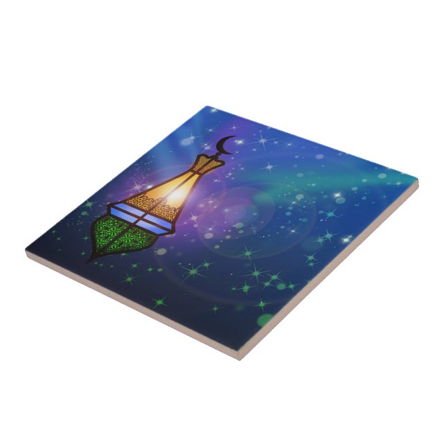 Lanterna Oriental mágica - Azulejo cerâmico (Lateral)