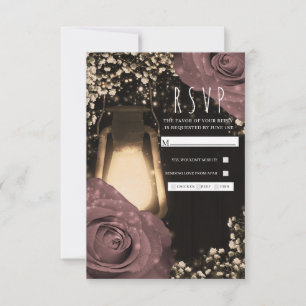 Lanterna Rustic Glow Rosa Desbotado Casamento RSVP