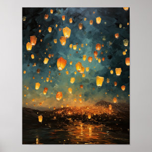 Lanternas de Papel Chinês Impressão