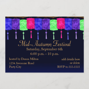 Lanternas e Convite à Lua Completa