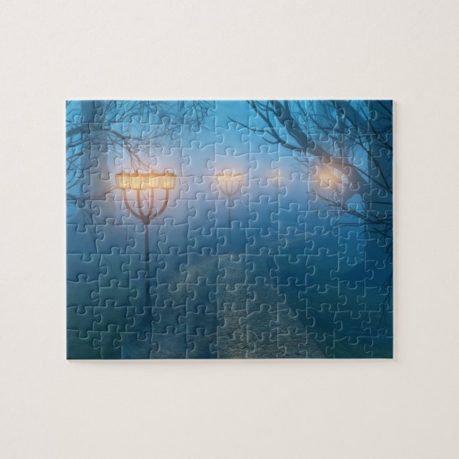 Lanternas na Quebra-cabeça de Nevoeiro (Horizontal)