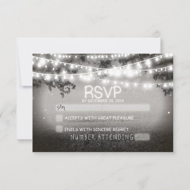 lanternas noturnas casamento rsvp (Frente)