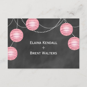 Lanternas rosas pálido no giz RSVP