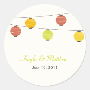 Lanternas travessas favoreçam adesivos ou selos d