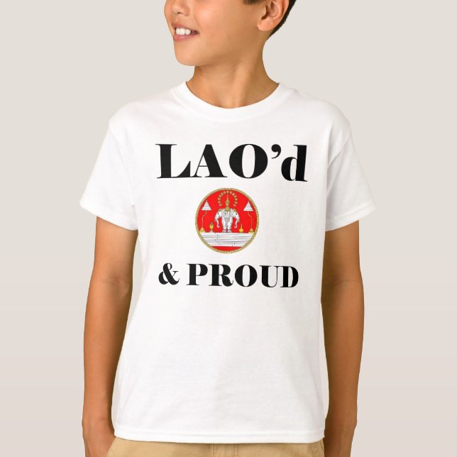 LAO'd & t-shirt ORGULHOSO dos miúdos (Frente)