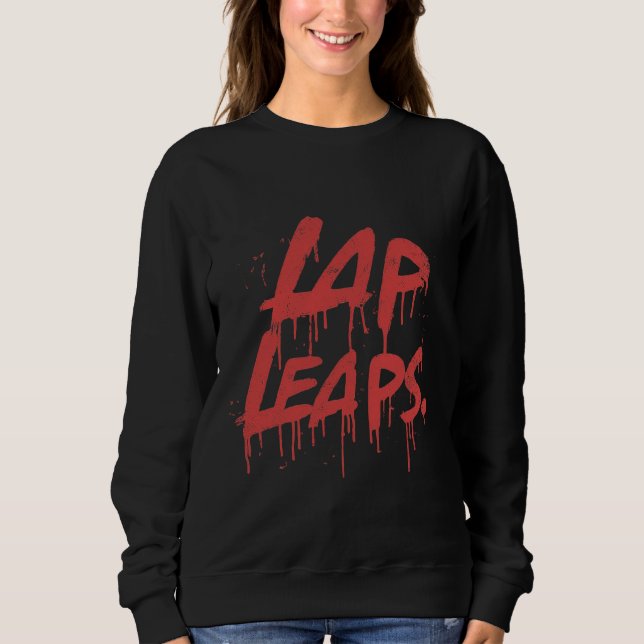 "Lap Leaps" mulher singular cheio camiseta fina (Frente)