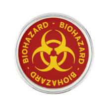 Pino de Advertência de Bioperigo Amarelo e Vermelh