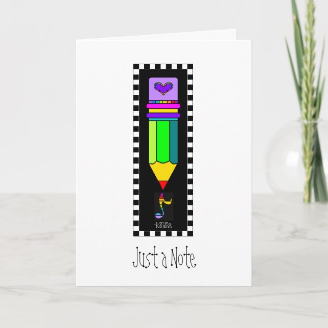 Lápis Apenas Um Cartão de Saudação de Nota (Frente)