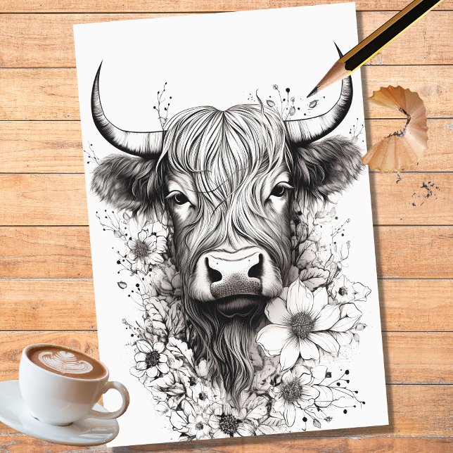 Lápis de Vaca Highland Art 1º Papel de Decoupage (Criador carregado)