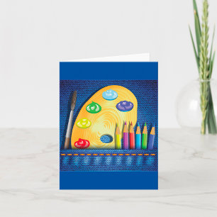 Lápis E Cartões De Nota Para Artistas De Pincel