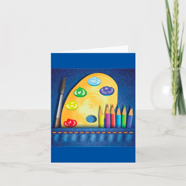 Lápis E Cartões De Nota Para Artistas De Pincel (Criador carregado)