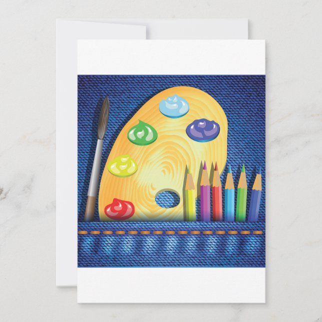 Lápis E Convites De Pincel (Frente)