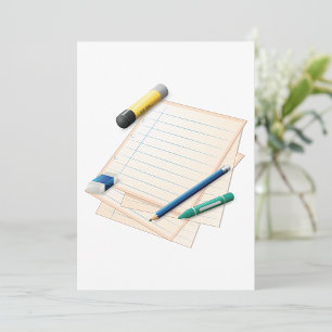 Lápis e Convites em Papel