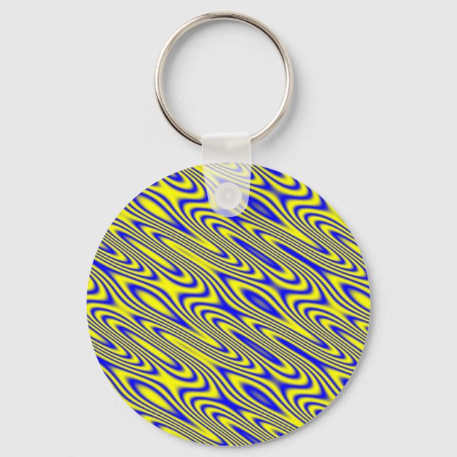 Lapis Lazuli Swirlies Abstrato Pattern Chaveiro (Frente)